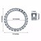 2 Silver 13" Round Mirror Glass Charger Plates with Crystal Rim Wedding Supplies